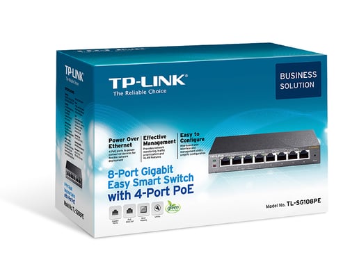 TP-Link TL-SG108PE 8-Port Gigabit Desktop Switch 