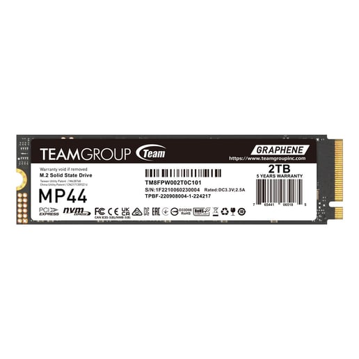 2TB TEAMGROUP MP44 M.2 2280 PCI Express 4.0 x4 NVMe Solid State Drive