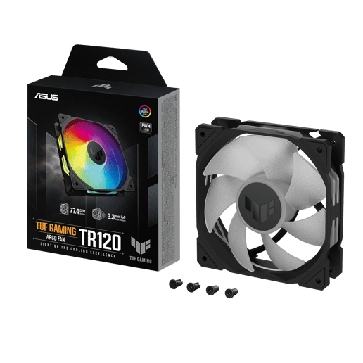 ASUS TUF Gaming TR120 ARGB 120mm PWM Fan in Black
