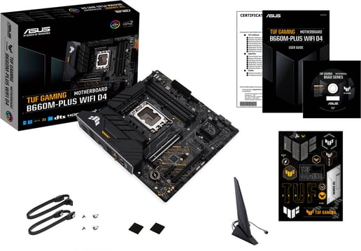 ASUS TUF Gaming B660M-Plus WIFI D4 mATX Motherboard for Intel LGA1700 CPUs