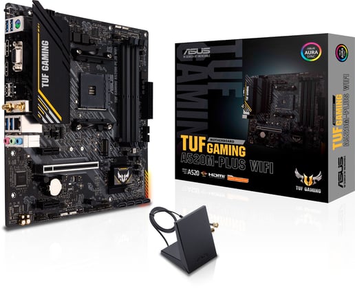 ASUS TUF Gaming A520M-Plus WIFI mATX Motherboard for AMD Socket AM4 CPUs
