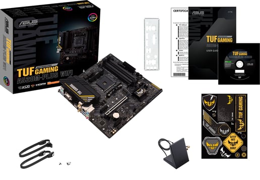 ASUS TUF Gaming A520M-Plus WIFI mATX Motherboard for AMD Socket AM4 CPUs