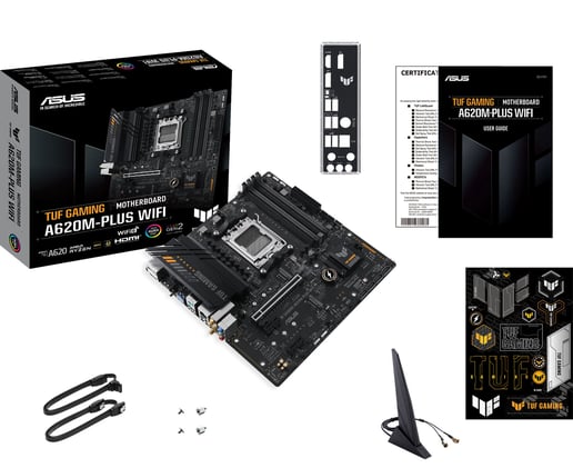 ASUS TUF Gaming A620M-PLUS WIFI mATX Motherboard for AMD AM5 CPUs