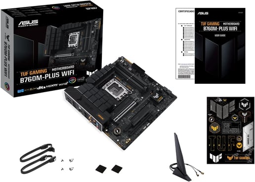 ASUS TUF Gaming B760M-PLUS WIFI mATX Motherboard for Intel LGA1700 CPUs