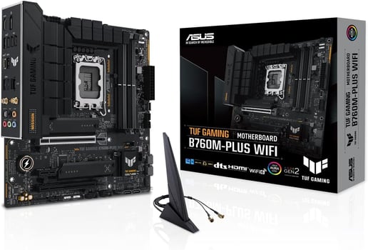 ASUS TUF Gaming B760M-PLUS WIFI mATX Motherboard for Intel LGA1700 CPUs