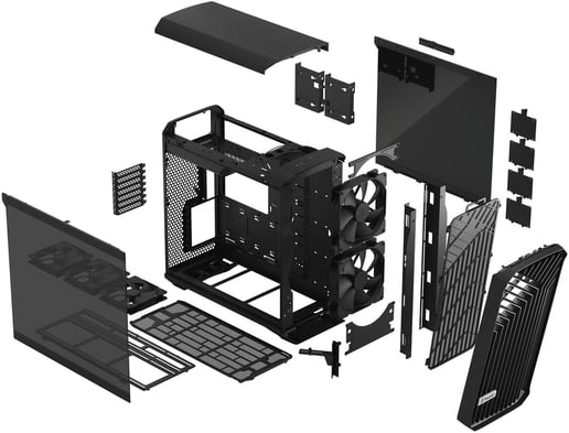 Fractal Torrent Mid Tower Gaming Case - Black 