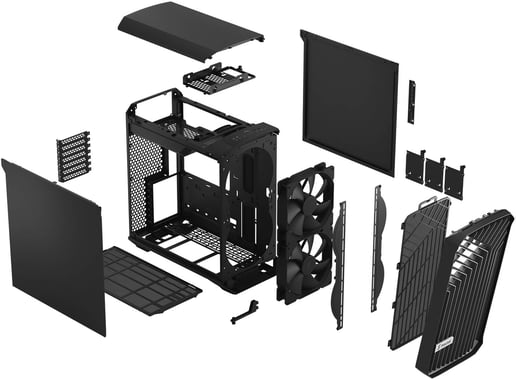 Fractal Torrent Compact Mid Tower Gaming Case - Black 