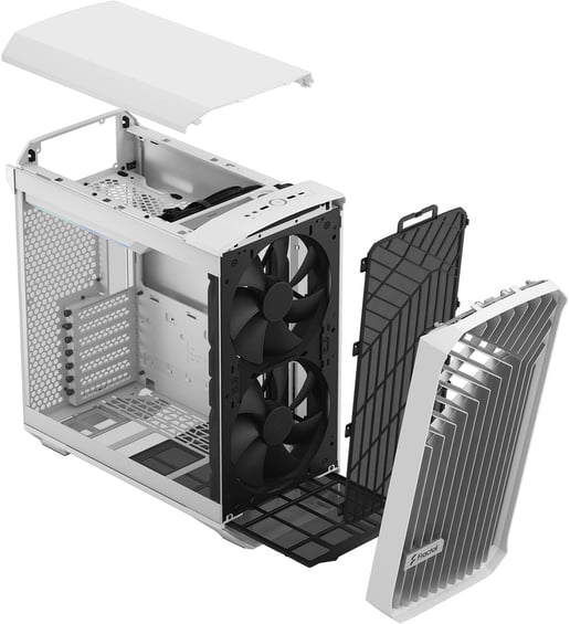 Fractal Torrent Compact TG Mid Tower Gaming Case - White 