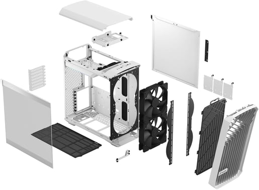 Fractal Torrent Compact TG Mid Tower Gaming Case - White 