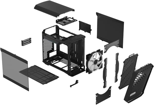 Fractal Torrent Nano RGB TG ITX Gaming Case - Black 