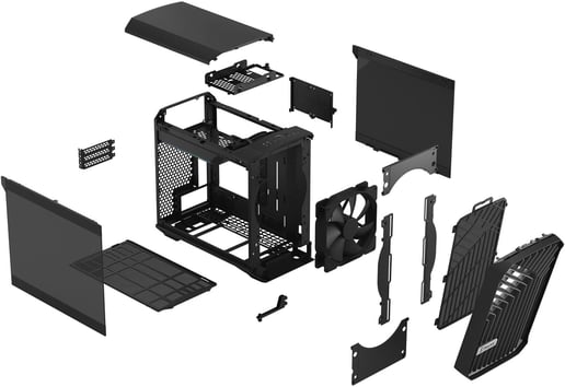 Fractal Design Torrent Nano TG ITX Gaming Case - Black 