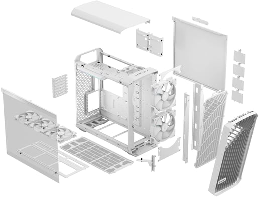 Fractal Torrent TG RGB Mid Tower Gaming Case - White 