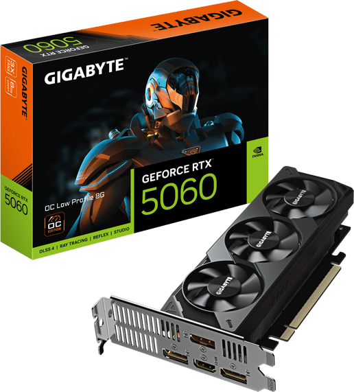 Gigabyte GeForce RTX 5060 LP OC 8GB GDDR7 Low Profile Graphics Card