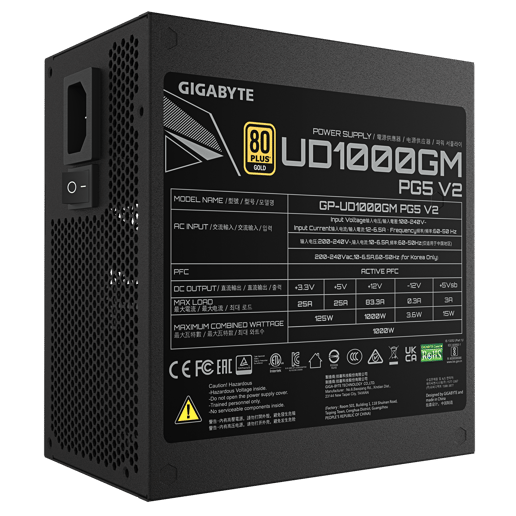1000W Gigabyte GP-UD1000GM PG5 V2 Modular 80 Plus Gold PSU