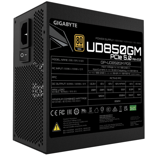 Gigabyte GP-UD850GM PG5 850W 80 Plus Gold Modular PSU