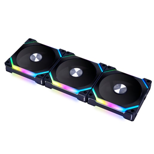 Lian-Li UNI SL120 V2 ARGB 120mm Fan Kit in Black, Fan Triple Pack with Controller