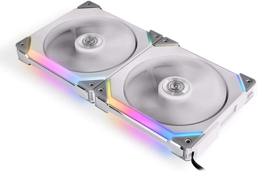 Lian-Li UNI SL140 Dual Pack 140mm ARGB Chassis Fans, White, with Controller