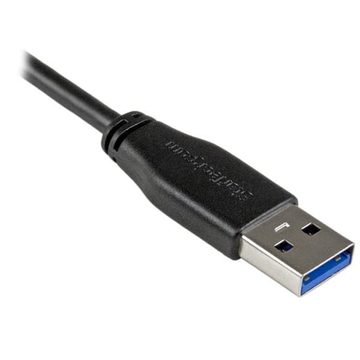 StarTech.com (0.5m) Micro USB Cable - A To Right Angle  M/M Slim (Black)
