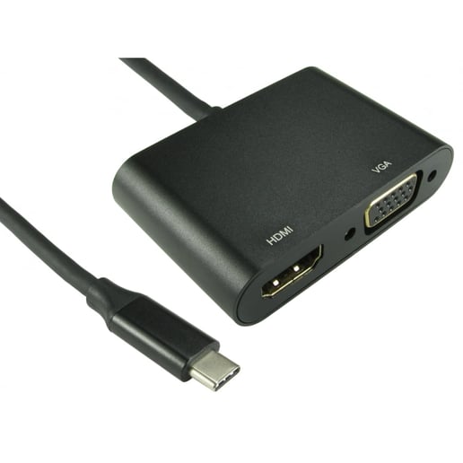Cables Direct USB Type-C to HDMI and VGA Video Adaptor