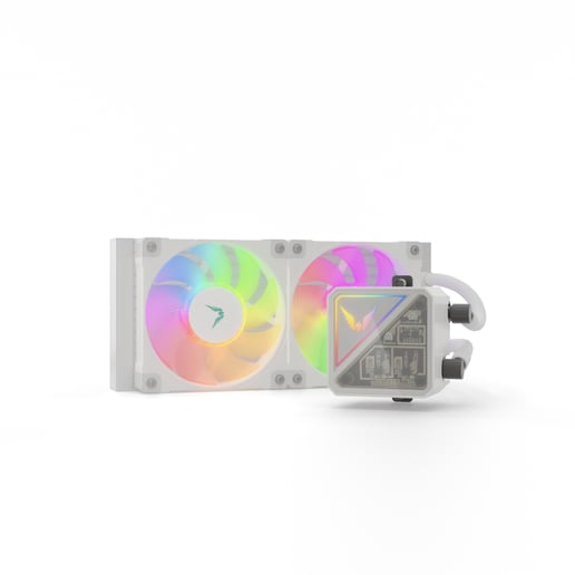 Valkyrie V240 Lite 240mm AiO Liquid CPU Cooler in White