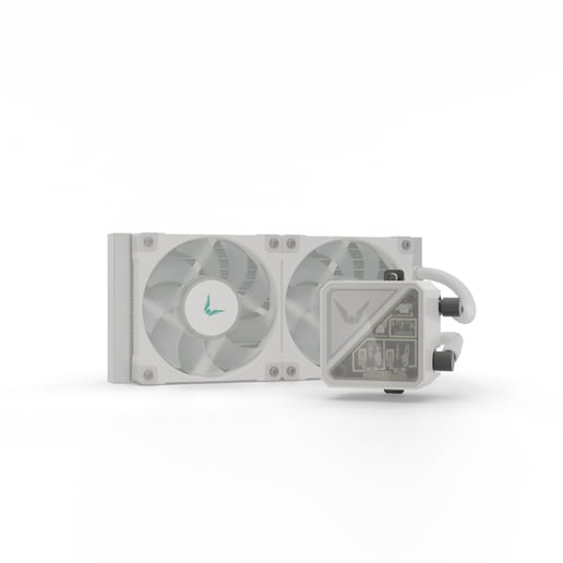 Valkyrie V240 Lite 240mm AiO Liquid CPU Cooler in White