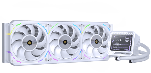 Valkyrie V360 LCD 360mm AiO Liquid CPU Cooler in White