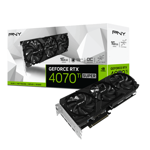 PNY GeForce RTX 4070 Ti SUPER VERTO OC 16GB GDDR6X Graphics Card
