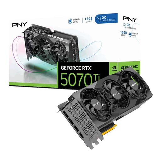PNY GeForce RTX 5070 Ti EPIC-X OC 16GB GDDR7 Graphics Card