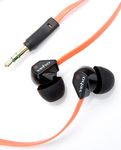Veho Z-1 Stereo Noise Isolating Earphones (Black/Orange)