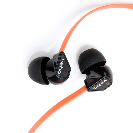 Veho Z-1 Stereo Noise Isolating Earphones (Black/Orange)