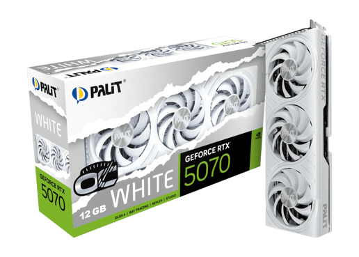 Palit GeForce RTX 5070 Trinity White Edition OC 12GB GDDR7 Graphics Card