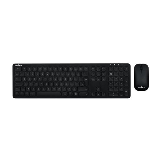 Veho HUT8 WZ-1 Slimline Wireless Keyboard and Mouse (UK Layout)