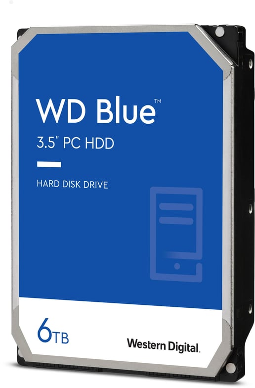 Western Digital Blue 6TB SATA III 3.5" Hard Drive - 5400RPM, 256MB Cache
