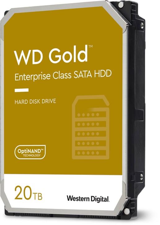 Western Digital Gold 20TB SATA III 3.5"" Hard Drive - 7200RPM, 512MB Cache