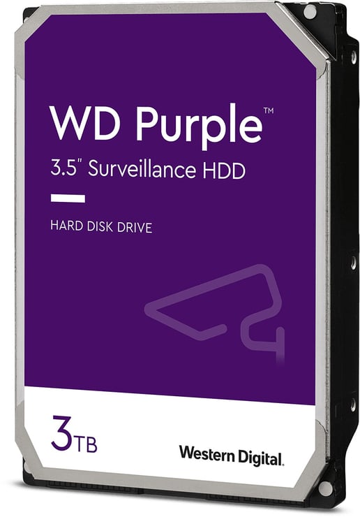 Western Digital Purple 3TB SATA III 3.5"" Hard Drive - 5400RPM, 64MB Cache