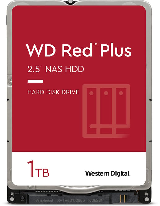 Western Digital Red Plus 1TB SATA III 2.5" Hard Drive - 5400RPM