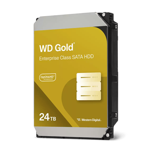 24TB Western Digital Gold 3.5" SATA III Hard Drive - 7200RPM, 512MB Cache