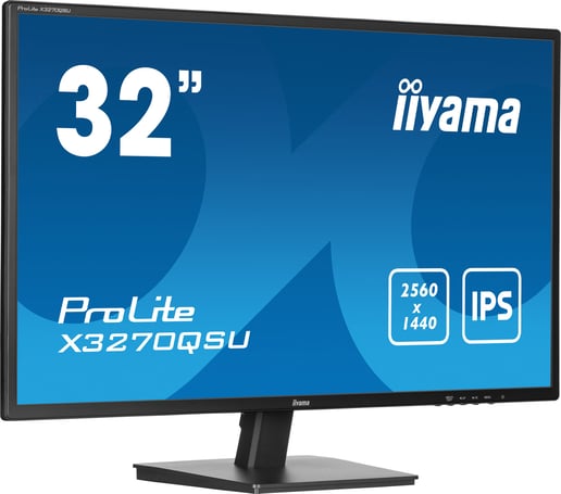 iiyama ProLite X3270QSU 32" 1440p (QHD) Monitor - IPS, 100Hz, 3ms, Speakers, DP