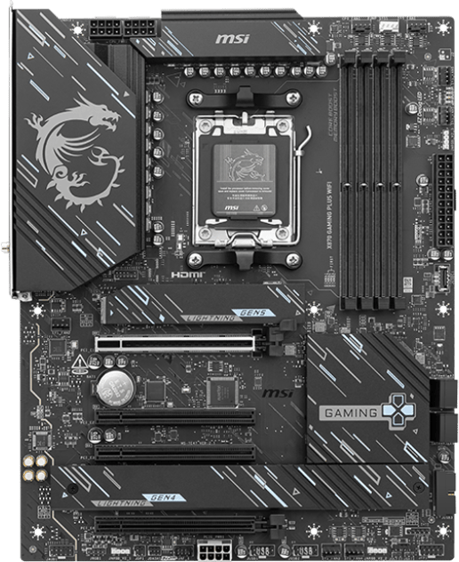 MSI X870 GAMING PLUS WIFI ATX Motherboard for AMD Socket AM5 CPUs