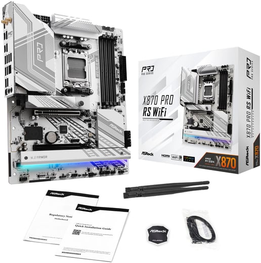 ASRock X870 Pro RS WiFi ATX Motherboard for AMD Socket AM5 CPUs