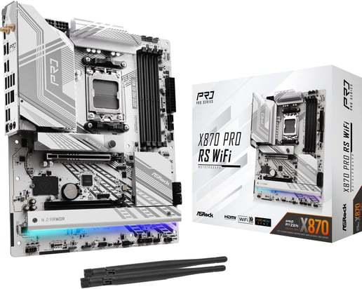 ASRock X870 Pro RS WiFi ATX Motherboard for AMD Socket AM5 CPUs
