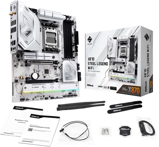 ASRock X870 Steel Legend WiFi ATX Motherboard for AMD AM5 CPUs