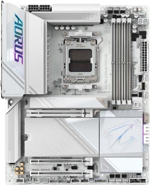 Gigabyte X870E AORUS PRO ICE ATX Motherboard for AMD AM5 CPUs