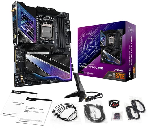 ASRock X870E Nova WiFi ATX Motherboard for AMD AM5 CPUs