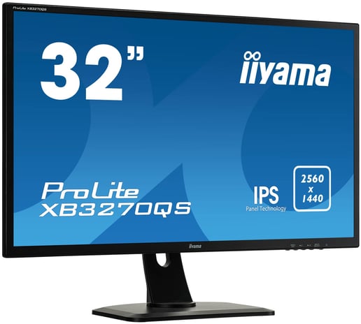 iiyama ProLite XB3270QS 31.5 inch IPS Monitor - 2560 x 1440, 4ms, Speakers, HDMI