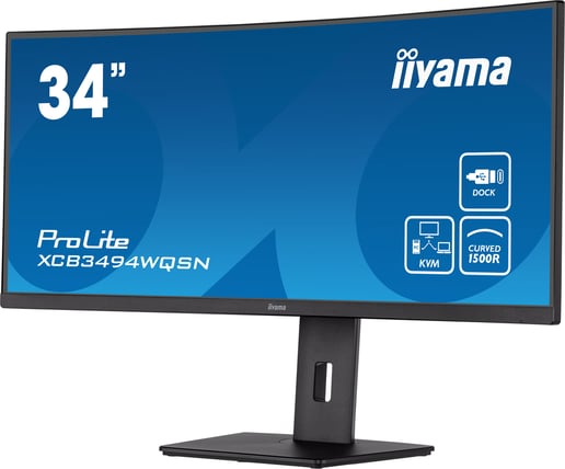 iiyama ProLite XCB3494WQSN 34" 1440p (QHD) Curved Monitor - VA, 120Hz, 0.4ms, DP