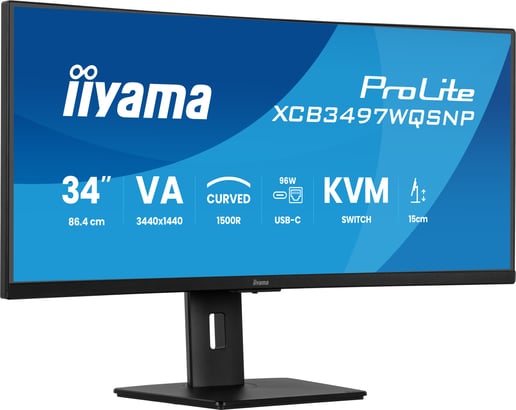 iiyama ProLite XCB3497WQSNP 34" UltraWide Curved Monitor - VA, 120Hz, 0.4ms, DP