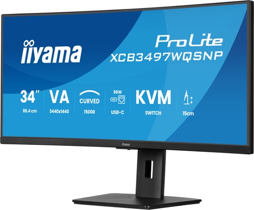 iiyama ProLite XCB3497WQSNP 34" UltraWide Curved Monitor - VA, 120Hz, 0.4ms, DP