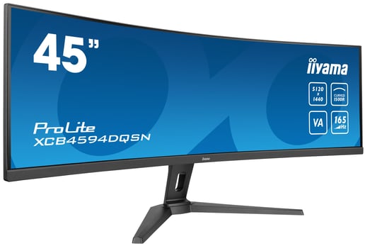 iiyama ProLite XCB4594DQSN 44.5" UltraWide Curved Monitor - VA, 450 nits, 165Hz