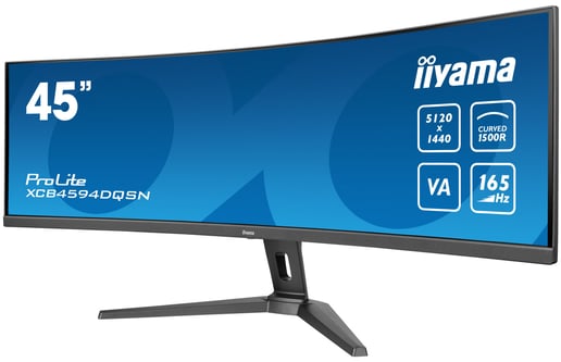 iiyama ProLite XCB4594DQSN 44.5" UltraWide Curved Monitor - VA, 450 nits, 165Hz